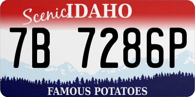 ID license plate 7B7286P