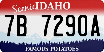 ID license plate 7B7290A