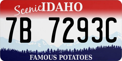 ID license plate 7B7293C