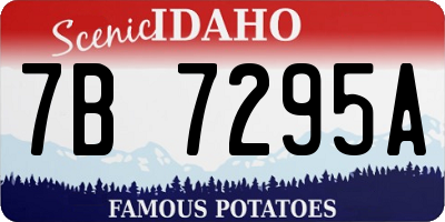 ID license plate 7B7295A