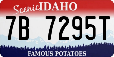 ID license plate 7B7295T