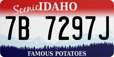 ID license plate 7B7297J