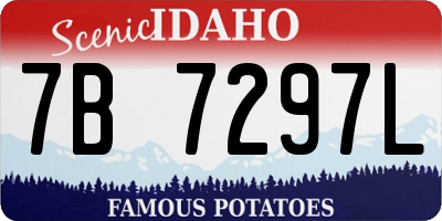 ID license plate 7B7297L