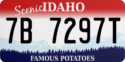 ID license plate 7B7297T