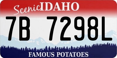 ID license plate 7B7298L