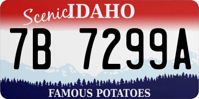 ID license plate 7B7299A
