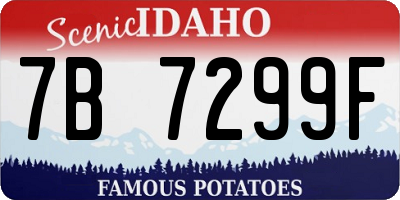 ID license plate 7B7299F