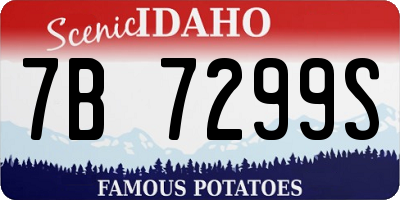 ID license plate 7B7299S