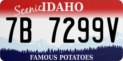 ID license plate 7B7299V