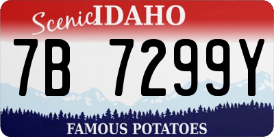 ID license plate 7B7299Y