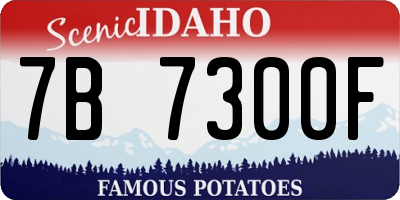 ID license plate 7B7300F