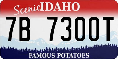 ID license plate 7B7300T