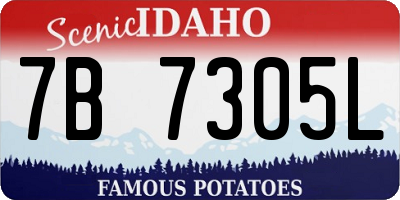 ID license plate 7B7305L