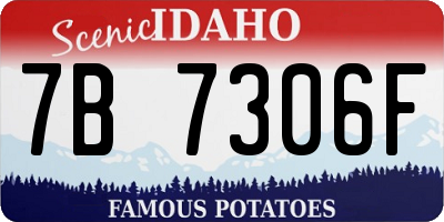 ID license plate 7B7306F