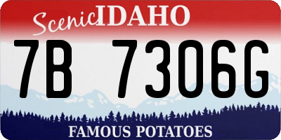 ID license plate 7B7306G