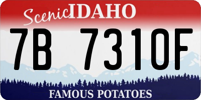 ID license plate 7B7310F