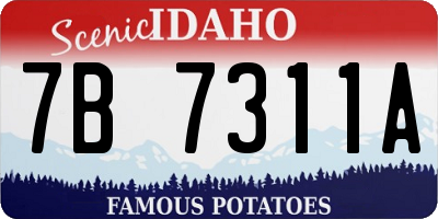 ID license plate 7B7311A