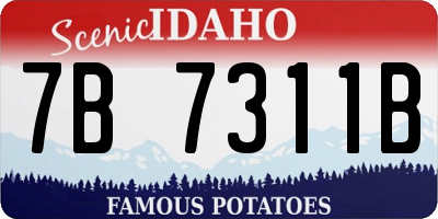 ID license plate 7B7311B