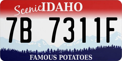 ID license plate 7B7311F