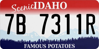 ID license plate 7B7311R