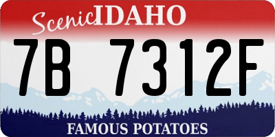 ID license plate 7B7312F