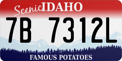ID license plate 7B7312L