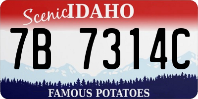 ID license plate 7B7314C