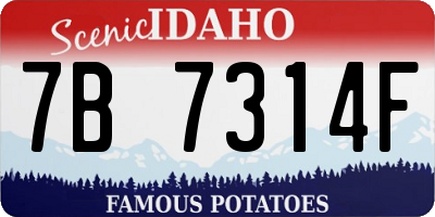 ID license plate 7B7314F