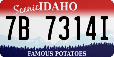 ID license plate 7B7314I