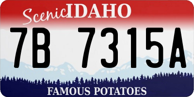 ID license plate 7B7315A