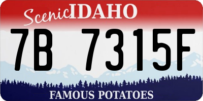 ID license plate 7B7315F
