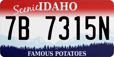 ID license plate 7B7315N