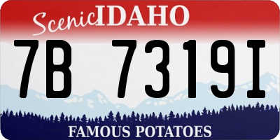 ID license plate 7B7319I