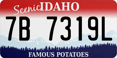 ID license plate 7B7319L