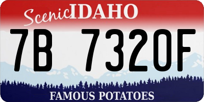 ID license plate 7B7320F