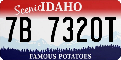 ID license plate 7B7320T