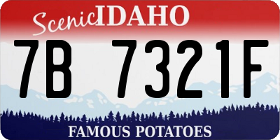 ID license plate 7B7321F