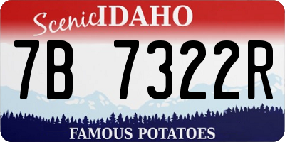 ID license plate 7B7322R
