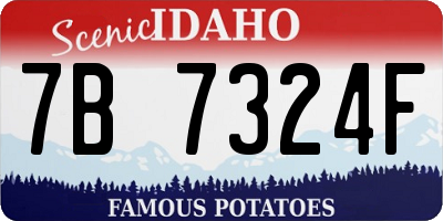 ID license plate 7B7324F