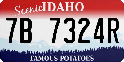 ID license plate 7B7324R