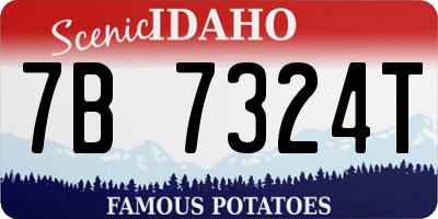 ID license plate 7B7324T