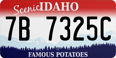 ID license plate 7B7325C