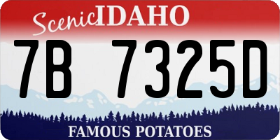 ID license plate 7B7325D