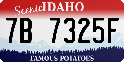 ID license plate 7B7325F
