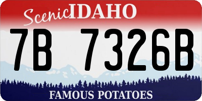 ID license plate 7B7326B