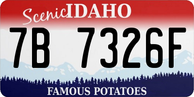 ID license plate 7B7326F