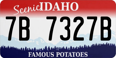 ID license plate 7B7327B