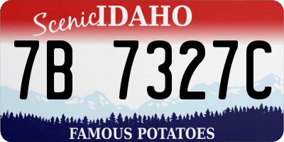 ID license plate 7B7327C