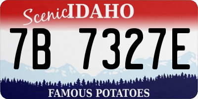 ID license plate 7B7327E