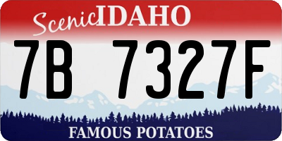 ID license plate 7B7327F